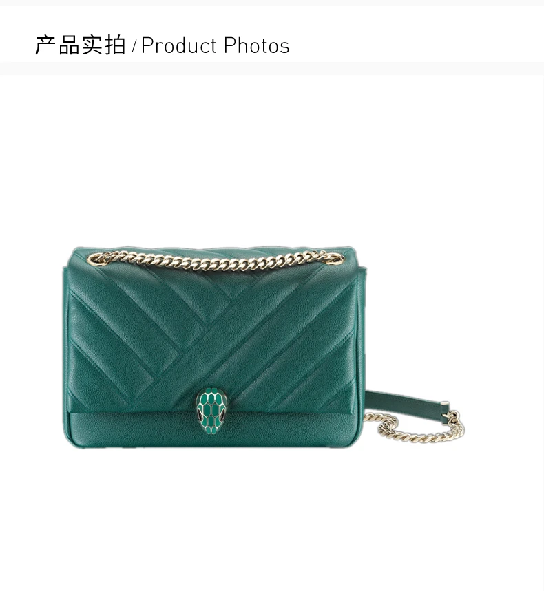 商品[国内直发] BVLGARI|BVLGARI 女士绿色单肩包 290649,价格¥16943,第3张图片详细描述