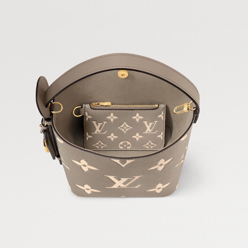 商品Louis Vuitton|【预售十天】路易威登 ALL IN BB 大象灰手袋 压纹粒面牛皮革水桶包 M13045,价格¥21758,第4张图片详细描述
