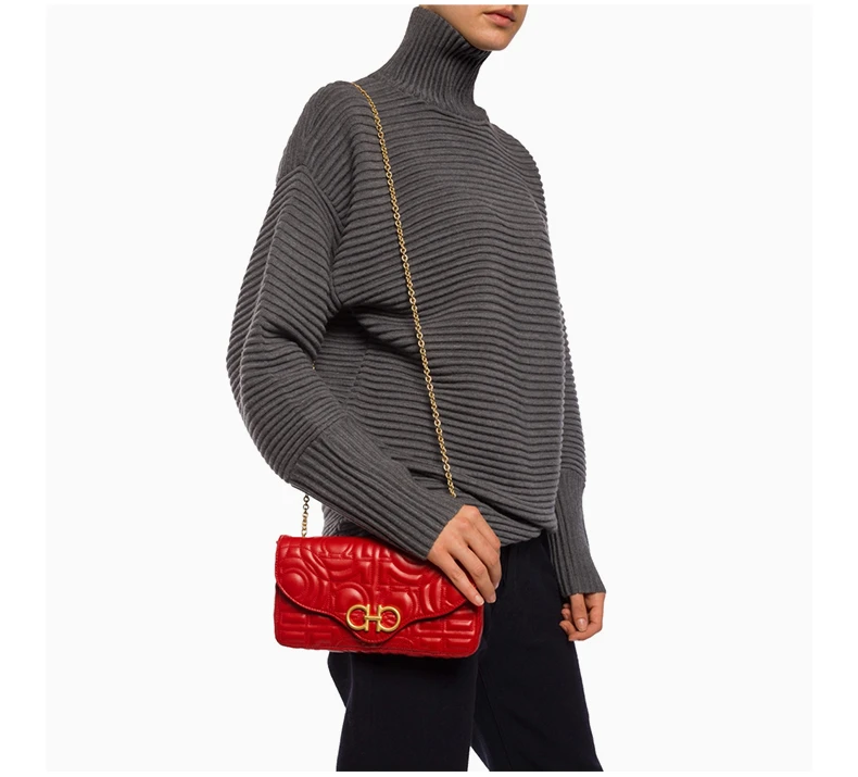 商品[国内直发] Salvatore Ferragamo|SALVATORE FERRAGAMO 红色女士斜挎包 22-D699-712971,价格¥7010,第7张图片详细描述