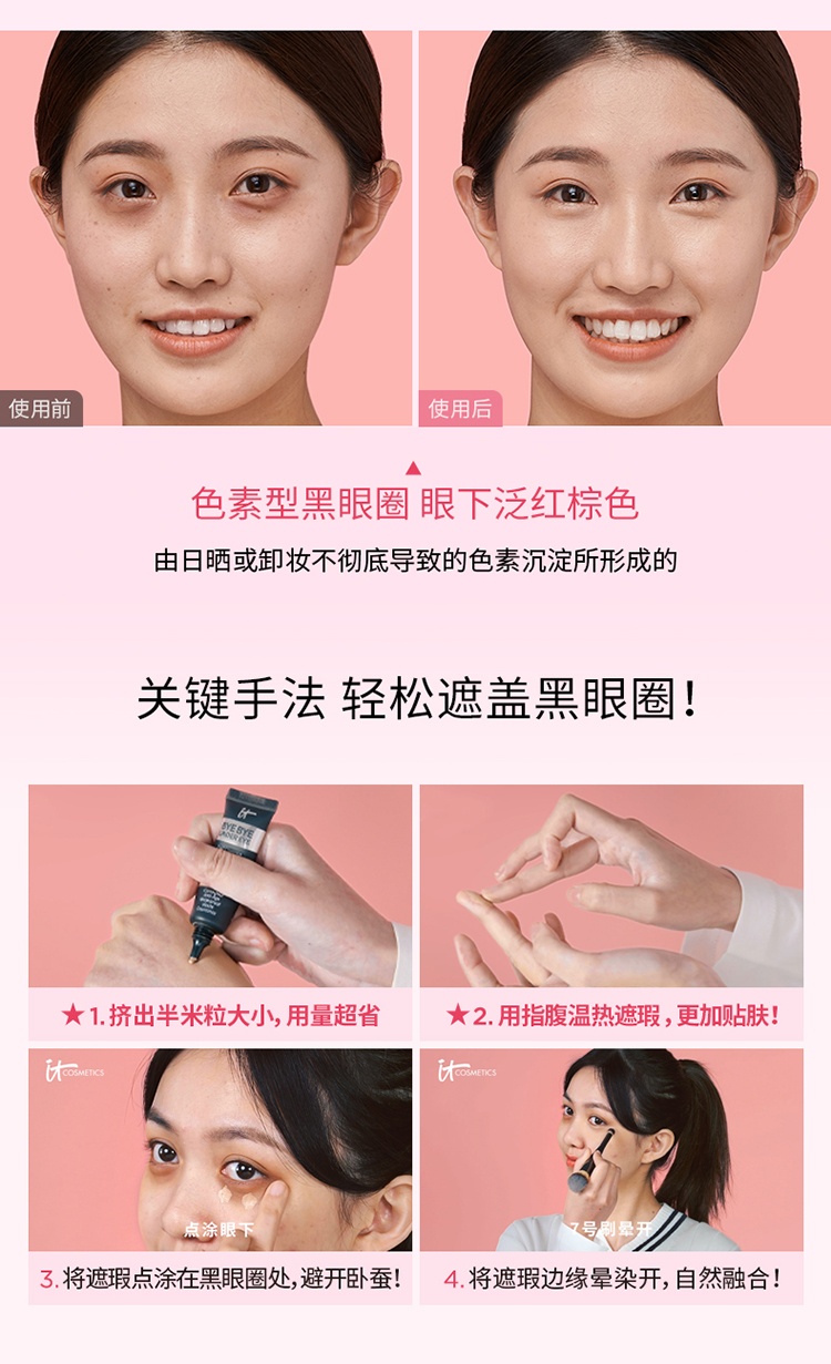 商品IT Cosmetics|IT COSMETICS依科美 遮瑕膏12ml  修饰肤色,价格¥205,第5张图片详细描述