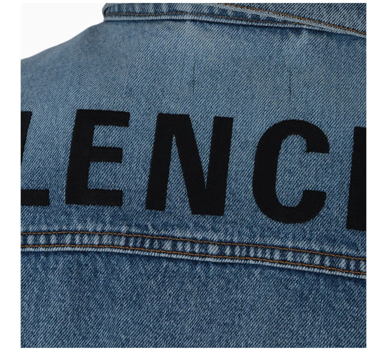 商品[国内直发] Balenciaga|Balenciaga 巴黎世家 男士深蓝牛仔上衣 557351-TDW14-4065,价格¥8246,第6张图片详细描述