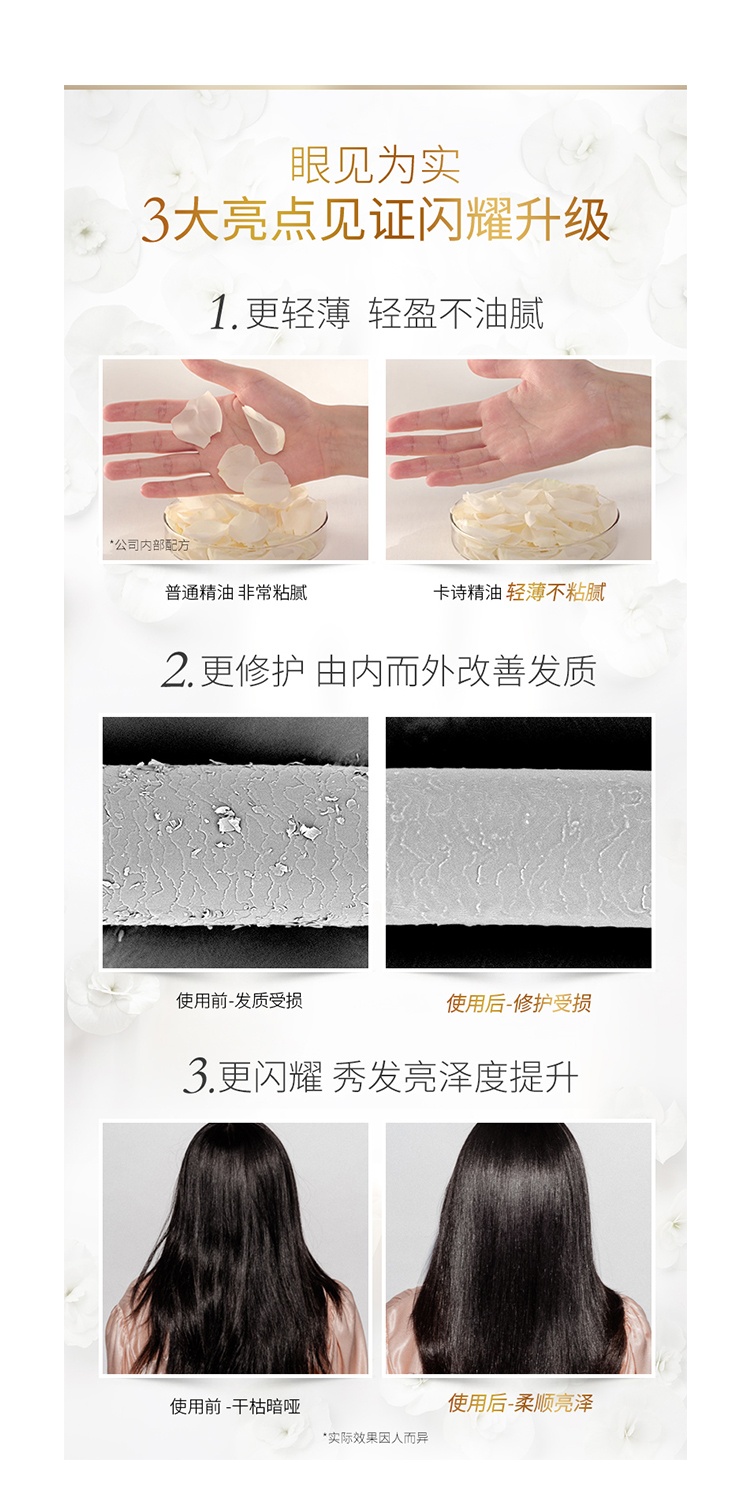 商品Kérastase|卡诗「第二代」菁纯亮泽玫瑰香氛护发油100ml,价格¥339,第4张图片详细描述
