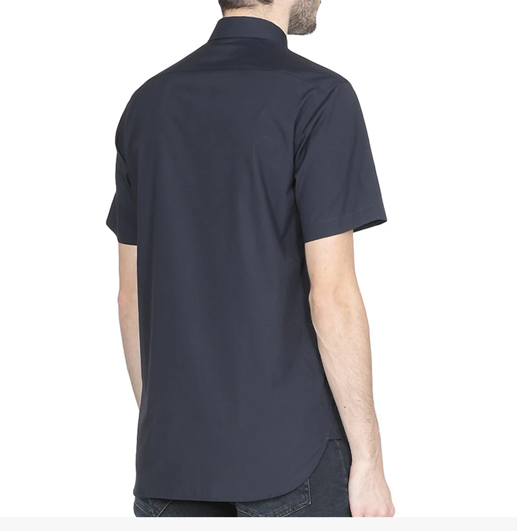 商品Burberry|Burberry 博柏利 男士深蓝色棉质衬衫T恤 8008413,价格¥1406,第6张图片详细描述