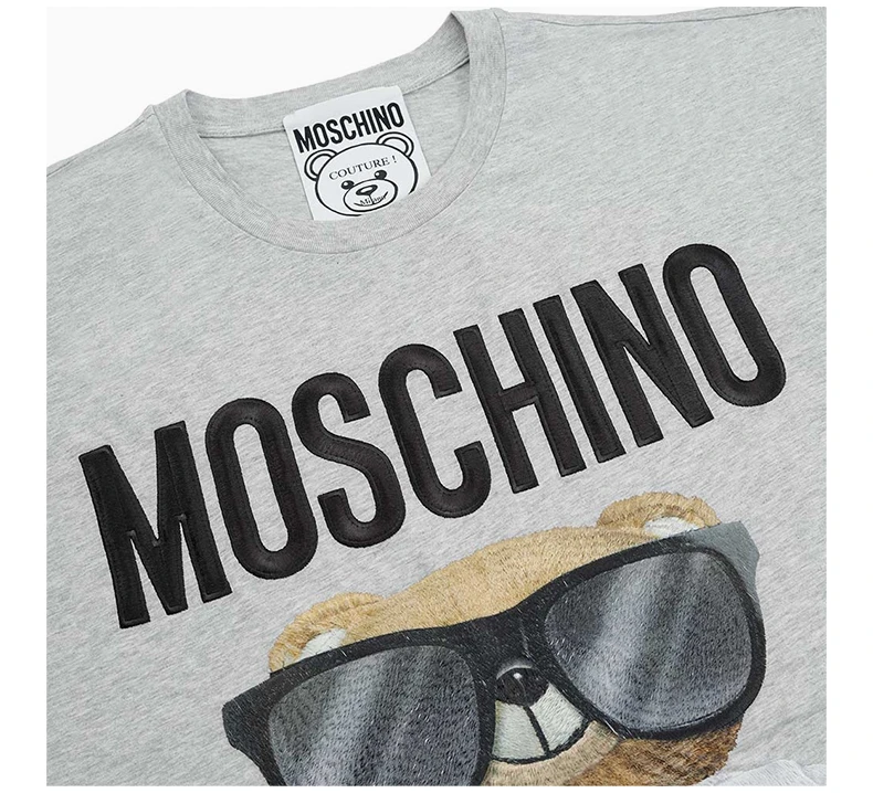 商品[国内直发] Moschino|MOSCHINO 灰色女士T恤 EV0706-5540-1485,价格¥3345,第6张图片详细描述