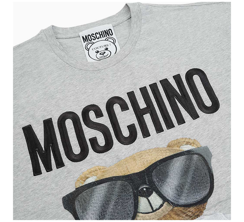 商品[国内直发] Moschino|MOSCHINO 女士灰色小熊印花短袖T恤 EV0706-5540-1485,价格¥3356,第6张图片详细描述