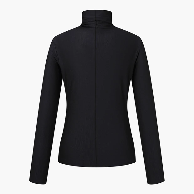 商品【预售商品15天发货】 DESCENTE|高球系列女性高领罗纹材质长袖T恤 DO32WFTL96-BLKG,价格¥893,第15张图片详细描述