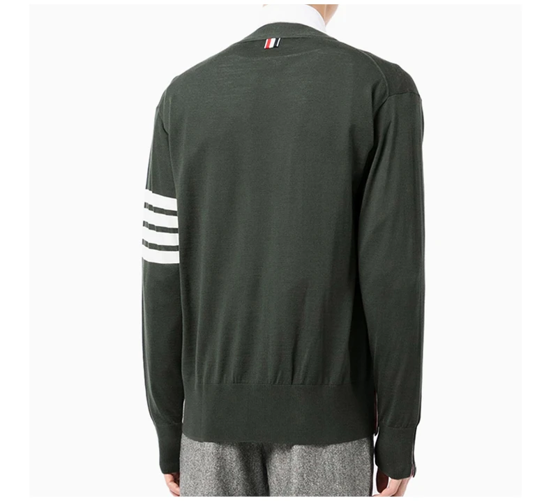 商品Thom Browne|THOM BROWNE 绿色男士针织衫/毛衣 MKC002A-Y1014-320,价格¥4201,第6张图片详细描述