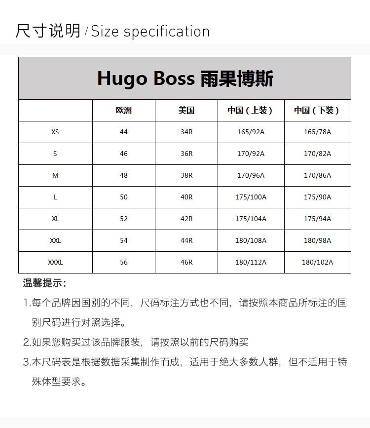 商品[国内直发] Hugo Boss|Hugo Boss 雨果博斯 男士深蓝色蓝字棉质短袖T恤 TEE6-50383413-410,价格¥594,第21张图片详细描述