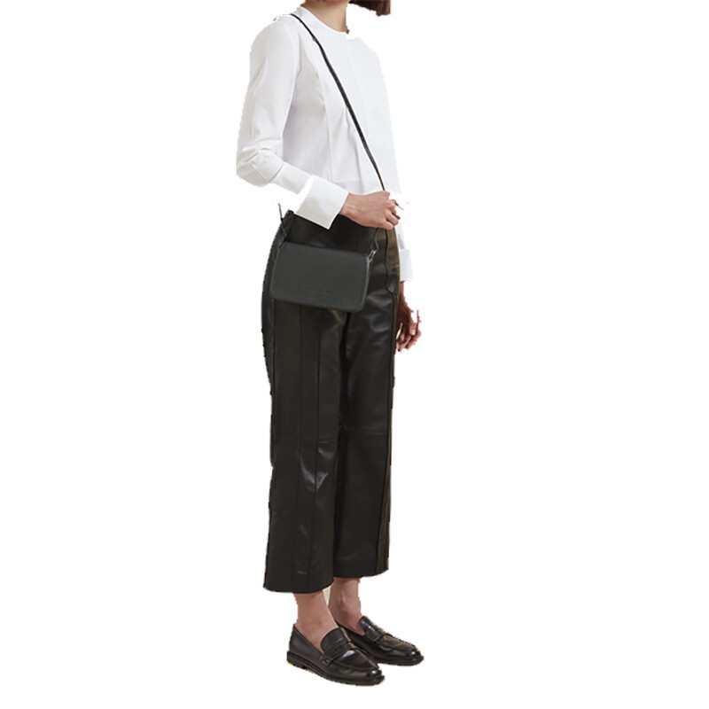 商品[国内直发] Longchamp|珑骧斜挎包LONGCHAMP 奢侈品 女士Le Foulonne系列牛皮单肩斜挎包黑色小号 10133 021 001,价格¥1766,第6张图片详细描述