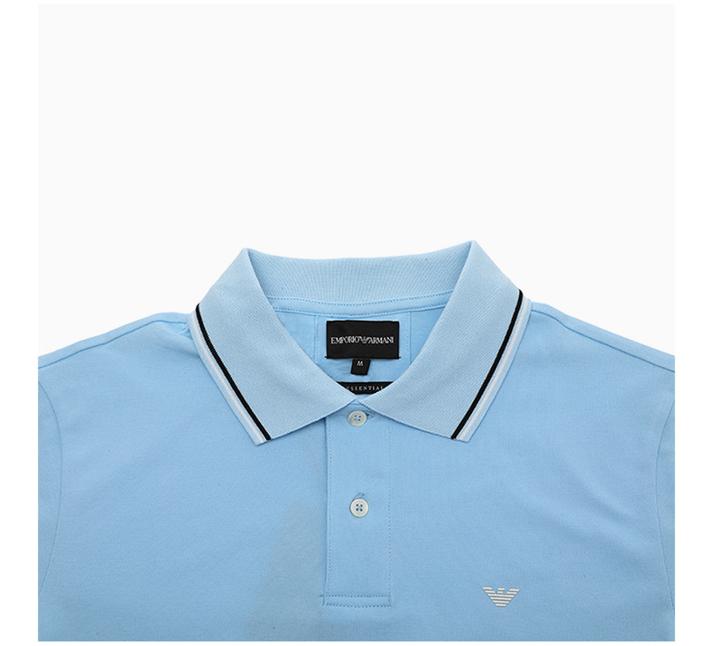 商品Emporio Armani|EMPORIO ARMANI 男浅蓝短袖T恤 8N1FB3-1JPTZ-0781,价格¥665,第9张图片详细描述