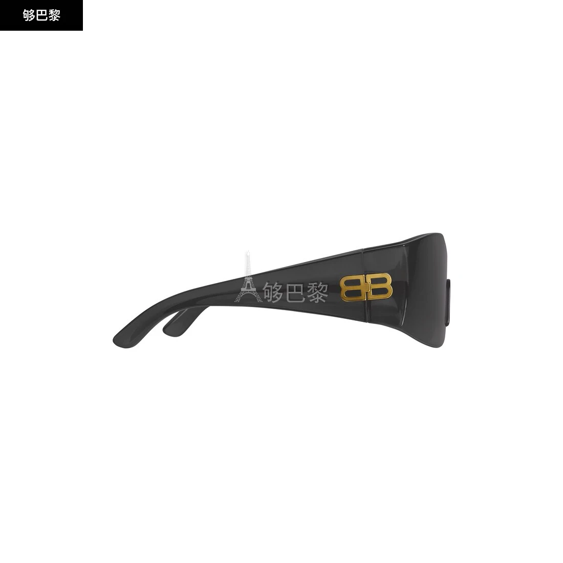 商品Balenciaga|【预售】 巴黎世家 25春夏 男士 太阳眼镜 Hourglass Mask Sunglasses in Black 751439T00031000 ,价格¥5000,第5张图片详细描述
