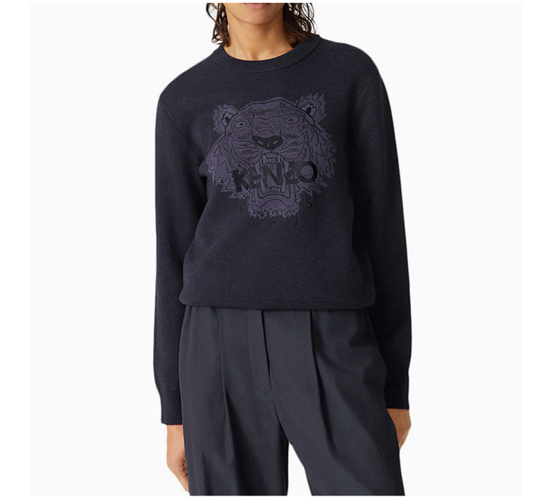 商品Kenzo|KENZO 女士深蓝色棉卫衣 FB52PU5843XA-76,价格¥1527,第7张图片详细描述