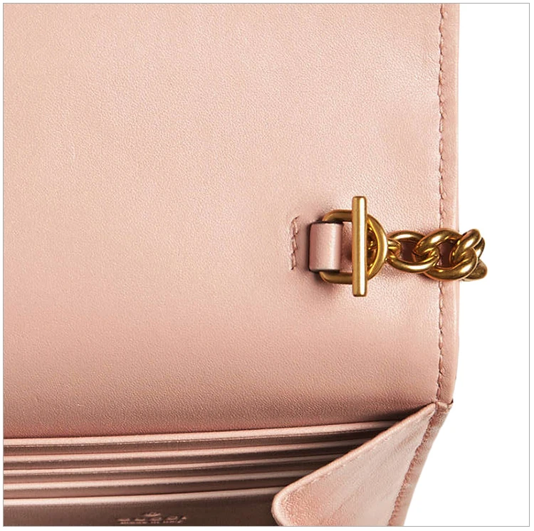 商品[国内直发] Gucci|GUCCI 古驰 女士粉色皮革链条包 474575-DRW1T-5909,价格¥9767,第12张图片详细描述