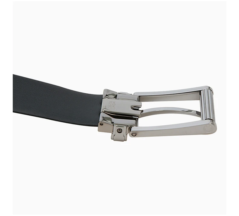 商品[国内直发] MontBlanc|MONT BLANC 男士黑色皮革腰带 123908,价格¥1565,第7张图片详细描述