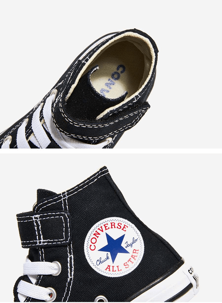 商品Converse|【Brilliant|包邮包税】匡威 CTAS 1V HI 儿童  运动鞋 帆布鞋  372883C BLACK/NATURAL/WHITE,价格¥366,第2张图片详细描述