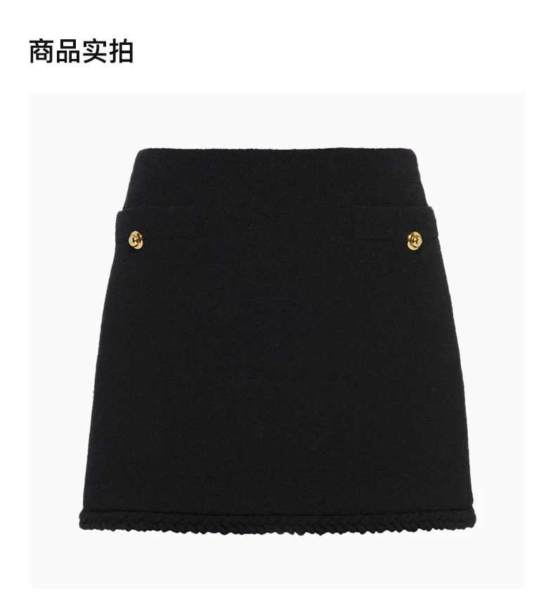 商品[国内直发] Miu Miu|MIU MIU 黑色女士半裙 MG1898-2E37-F0002,价格¥8900,第4张图片详细描述