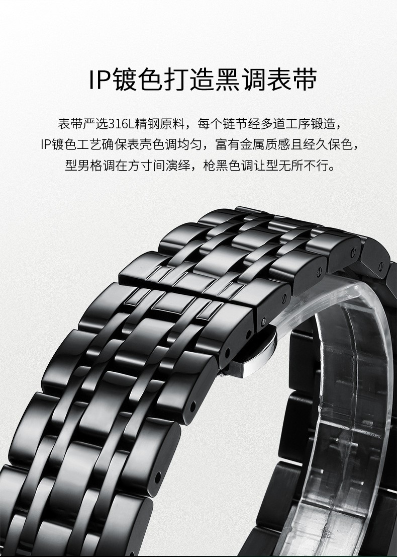 商品[国内直发] Mark Fairwhale|马克华菲品牌国产新款手表男士自动机械表二战男表防水精钢名牌表,价格¥589,第10张图片详细描述