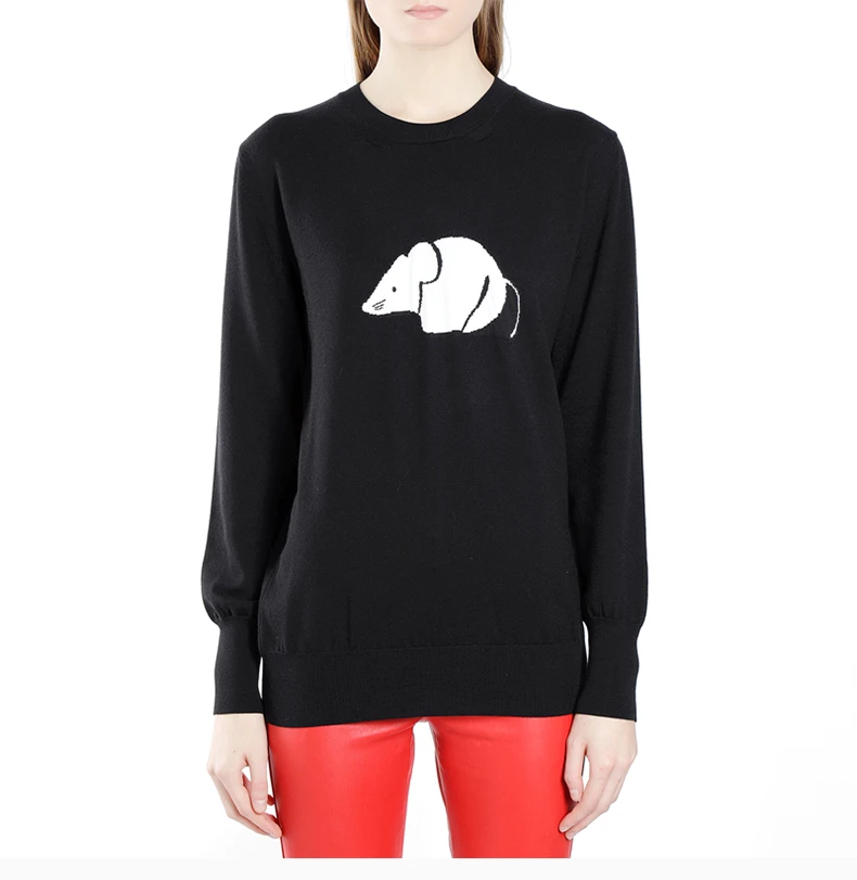 商品Loewe|LOEWE 黑色女士针织衫/毛衣 S3189790SM-1100,价格¥2999,第4张图片详细描述