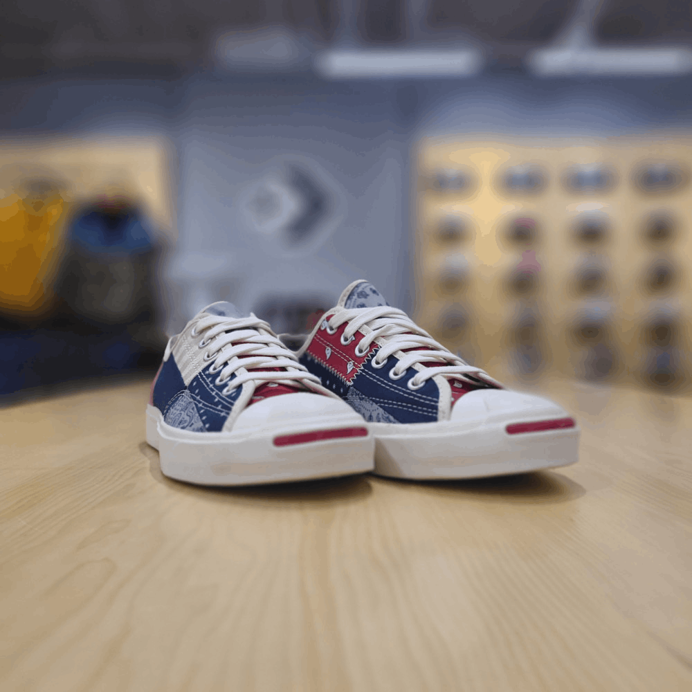 商品【预售商品15天发货】 Converse|【韩国直邮|包邮包税】匡威[converse] 运动鞋 Jack Purcell 金色 基本的 装饰 购物 中腰海军蓝 171725C,价格¥404,第3张图片详细描述