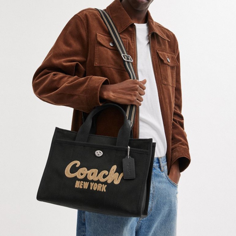 商品[国内直发] Coach|蔻驰织物黑色卡其色女包手提单肩斜挎包男女同款,价格¥1703,第4张图片详细描述