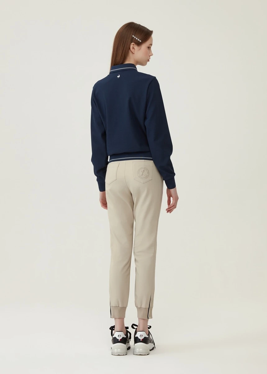 商品【预售商品15天发货】 LE COQ SPORTIF|高尔夫系列女性下摆设计 jogger 裤展现时尚气息 GO312LPT92-BEGE,价格¥725,第6张图片详细描述