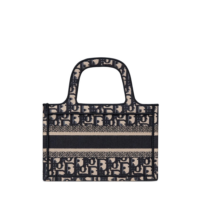 商品Dior|【包税】DIOR/迪奥 20Book tote 女士迷你蓝色刺绣帆布手提包托特包 S5475ZRIW_M928,价格¥15205,第3张图片详细描述