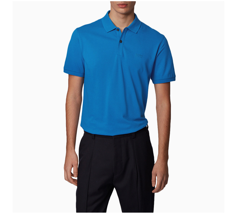 商品Hugo Boss|HUGO BOSS 男士蓝色短袖POLO衫 PALLAS-50425985-426,价格¥471,第7张图片详细描述