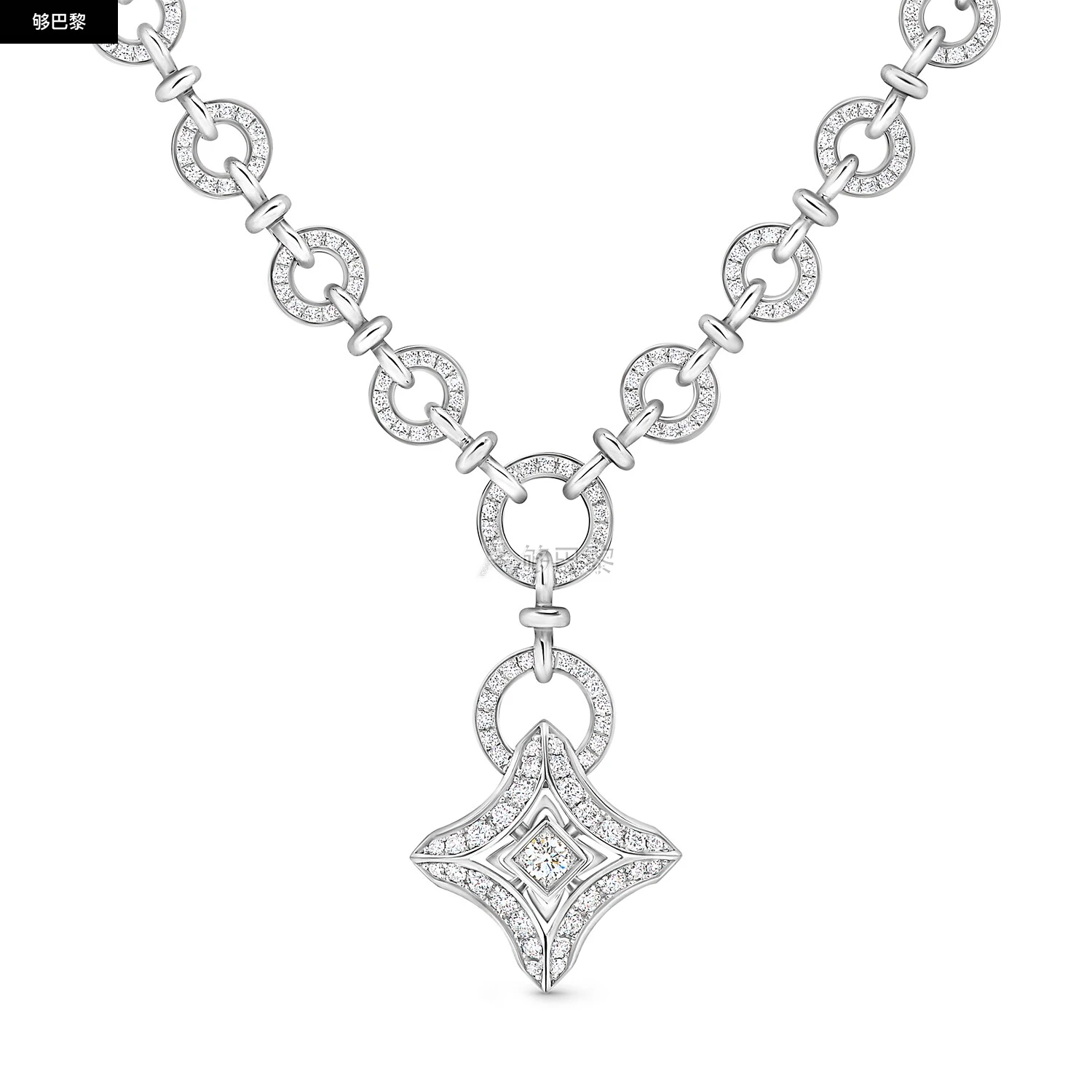 商品Louis Vuitton|【预售】 LV路易威登 25秋冬 女士 吊坠 Ever Blossom 18K 金钻石项链 Q93953 ,价格¥632867,第2张图片详细描述