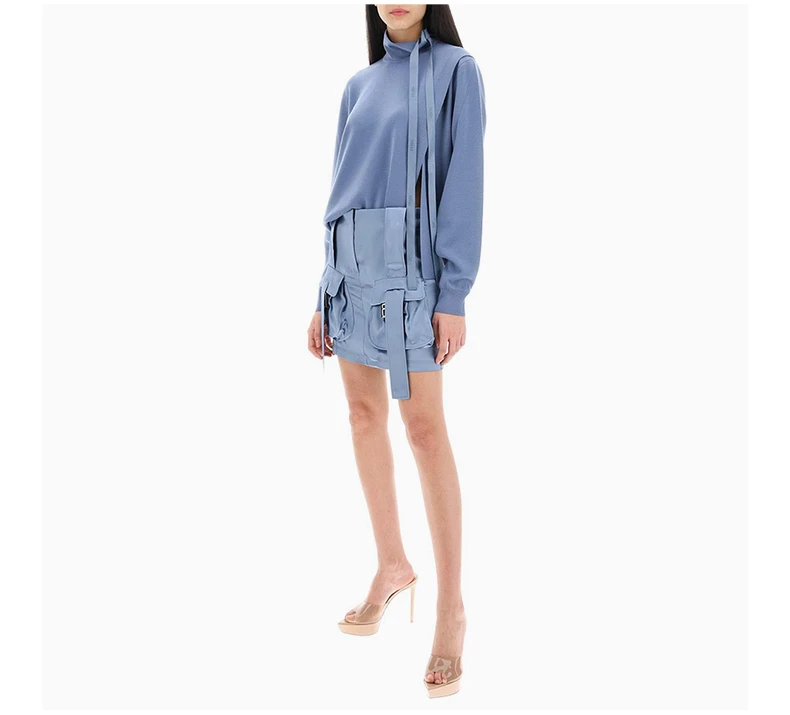 商品[国内直发] Fendi|FENDI 蓝色女士针织衫/毛衣 FZX972-ANJK-F1KE5,价格¥9985,第7张图片详细描述