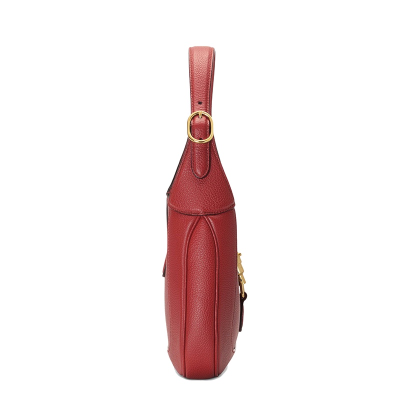 商品Gucci|GUCCI/古驰 22春夏新款Jackie 1961系列 女士小号红色皮革金扣单肩斜挎腋下包手提包636709AZB0G6420,价格¥21538,第5张图片详细描述