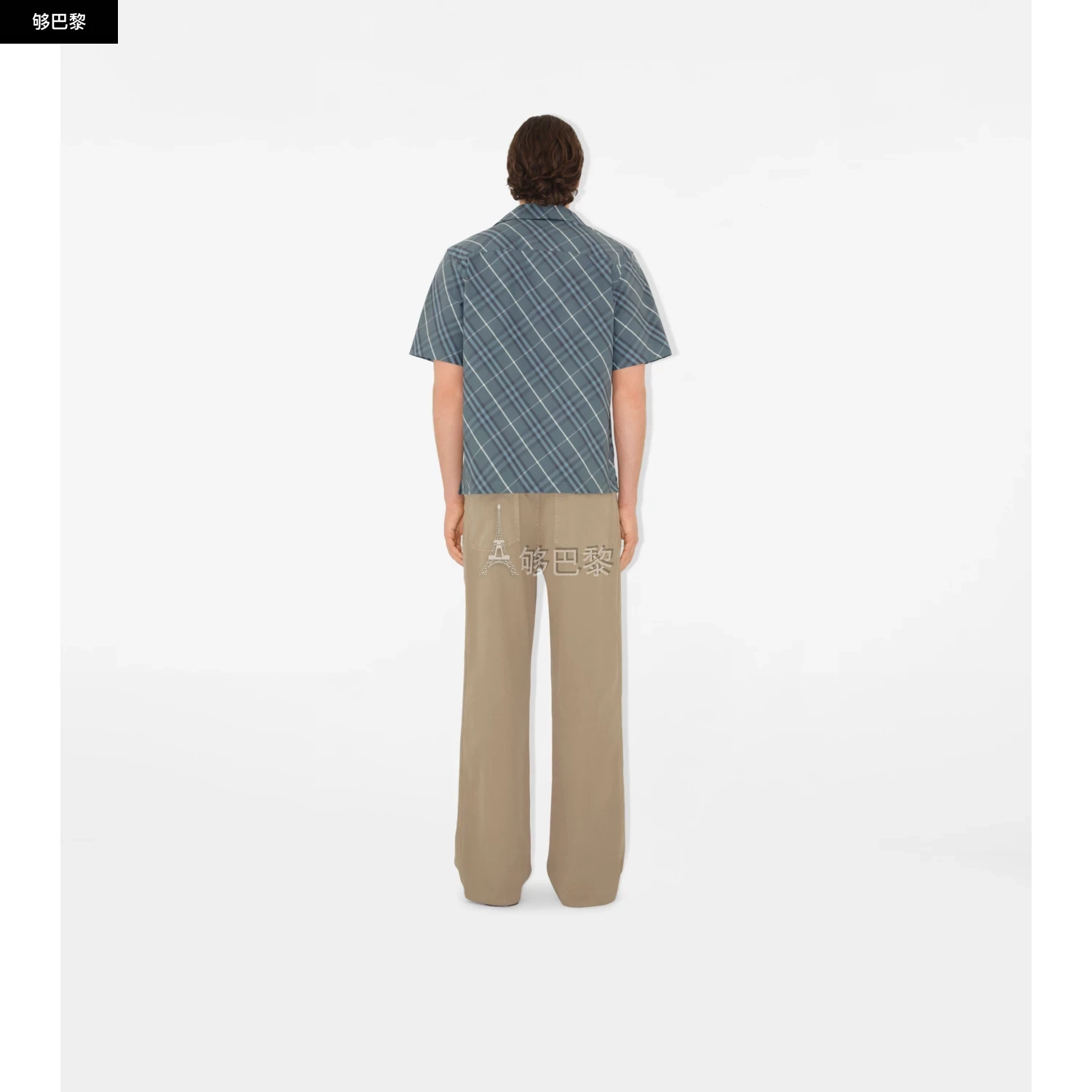 商品Burberry|【预售】 巴宝莉 25春夏 男士 短袖衬衫 休闲版型格纹棉质衬衫 81092081 ,价格¥4675,第6张图片详细描述