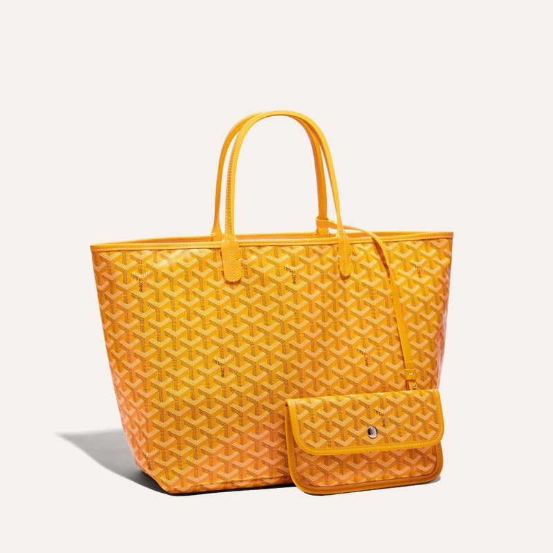商品Goyard|高雅德 Saint Louis PM男女黑色帆布/小牛皮手提包 STLOUIPMLTY01CL03P（十色可选）,价格¥13567,第14张图片详细描述