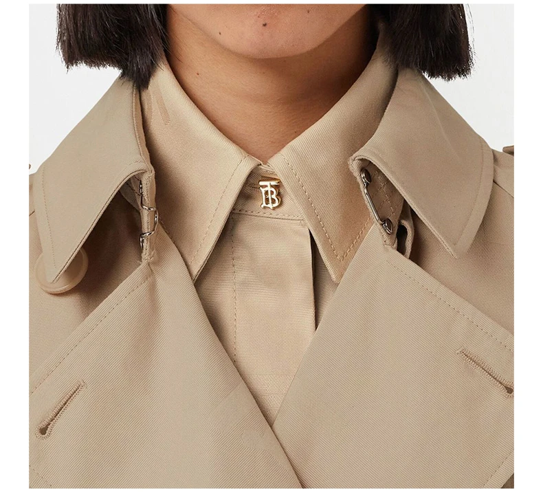 商品[国内直发] Burberry|BURBERRY 卡其色女士风衣 8052606,价格¥15983,第8张图片详细描述