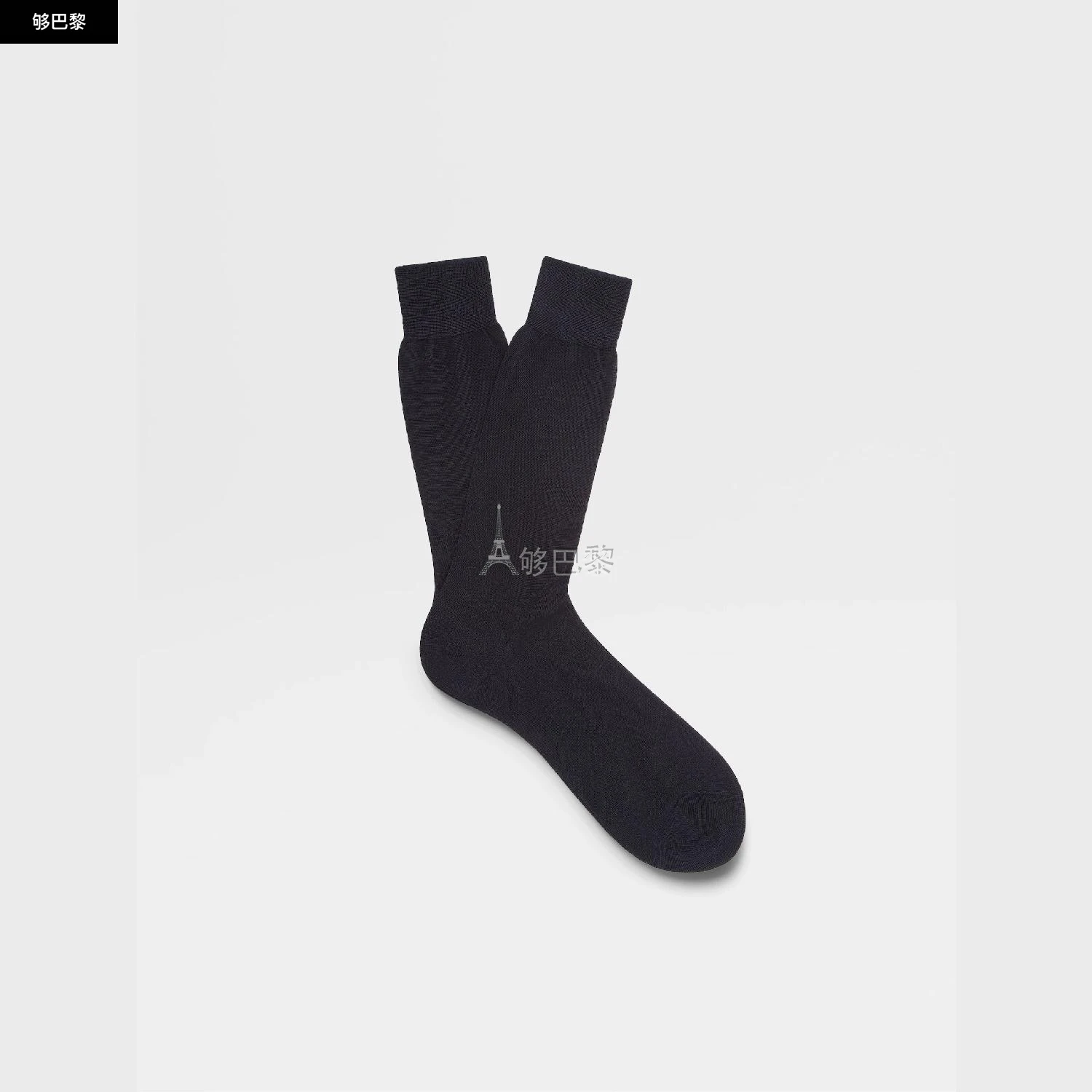 商品Zegna|【预售】 杰尼亚 24秋冬 男士 袜子 Navy Blue Cotton Socks N4V40-012-402,价格¥677,第3张图片详细描述