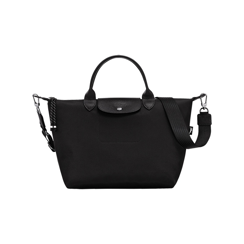 商品Longchamp|珑骧 男士黑色再生聚酰胺帆布大号手提包,价格¥2528,第2张图片详细描述