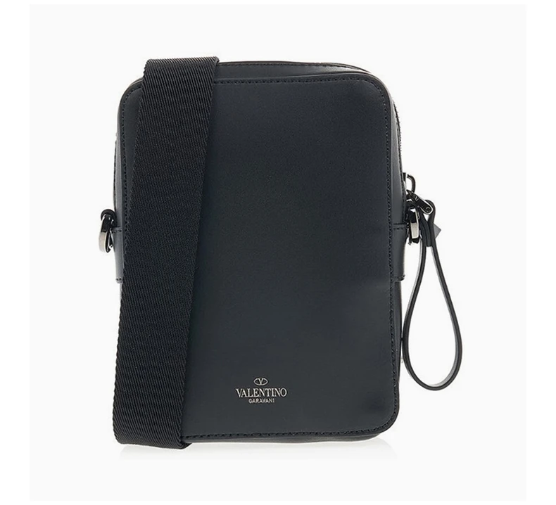 商品Valentino|VALENTINO 男士黑色小牛皮斜挎包 XY2B0943-GCI-N78,价格¥3238,第6张图片详细描述