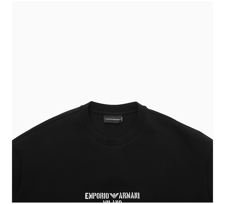 商品Emporio Armani|EMPORIO ARMANI 男黑色套头卫衣 3L1MFE-1JHSZ-0999,价格¥1204,第9张图片详细描述