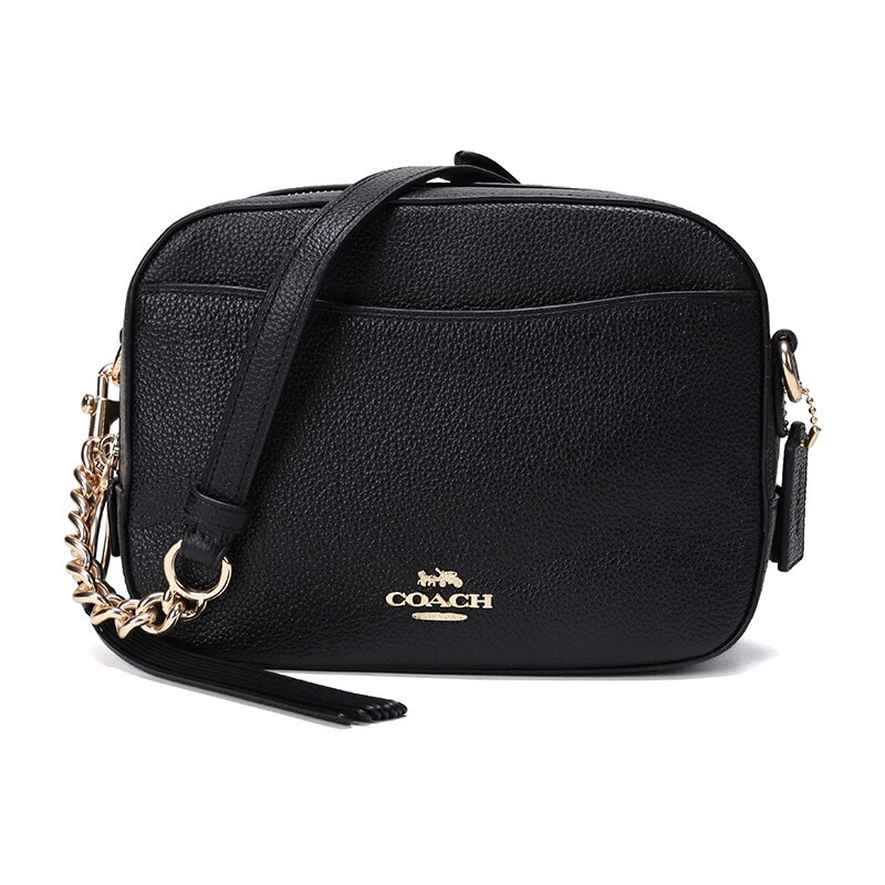 商品[国内直发] Coach|COACH相机包蔻驰 奢侈品 女士专柜款黑色皮革相机包单肩斜挎包礼物送女友29411 LIBLK,价格¥664,第3张图片详细描述