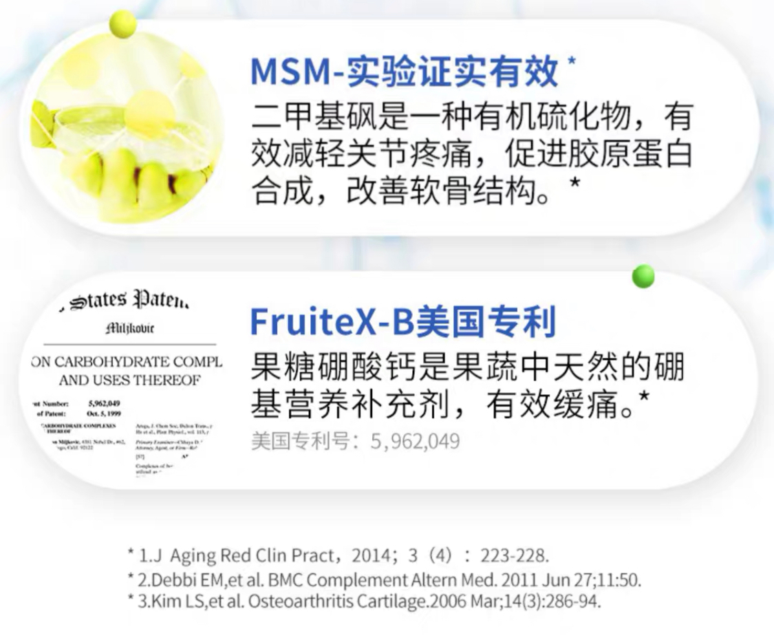 商品Move Free|【关节修复】氨糖软骨素钙加维D片 关节受损术后修复 促进钙吸收 蓝瓶 80粒,价格¥195,第6张图片详细描述
