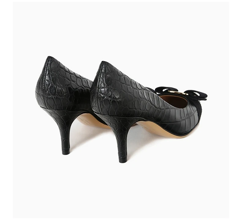 商品Salvatore Ferragamo|SALVATORE FERRAGAMO 黑色女士高跟鞋 0598792,价格¥2385,第6张图片详细描述