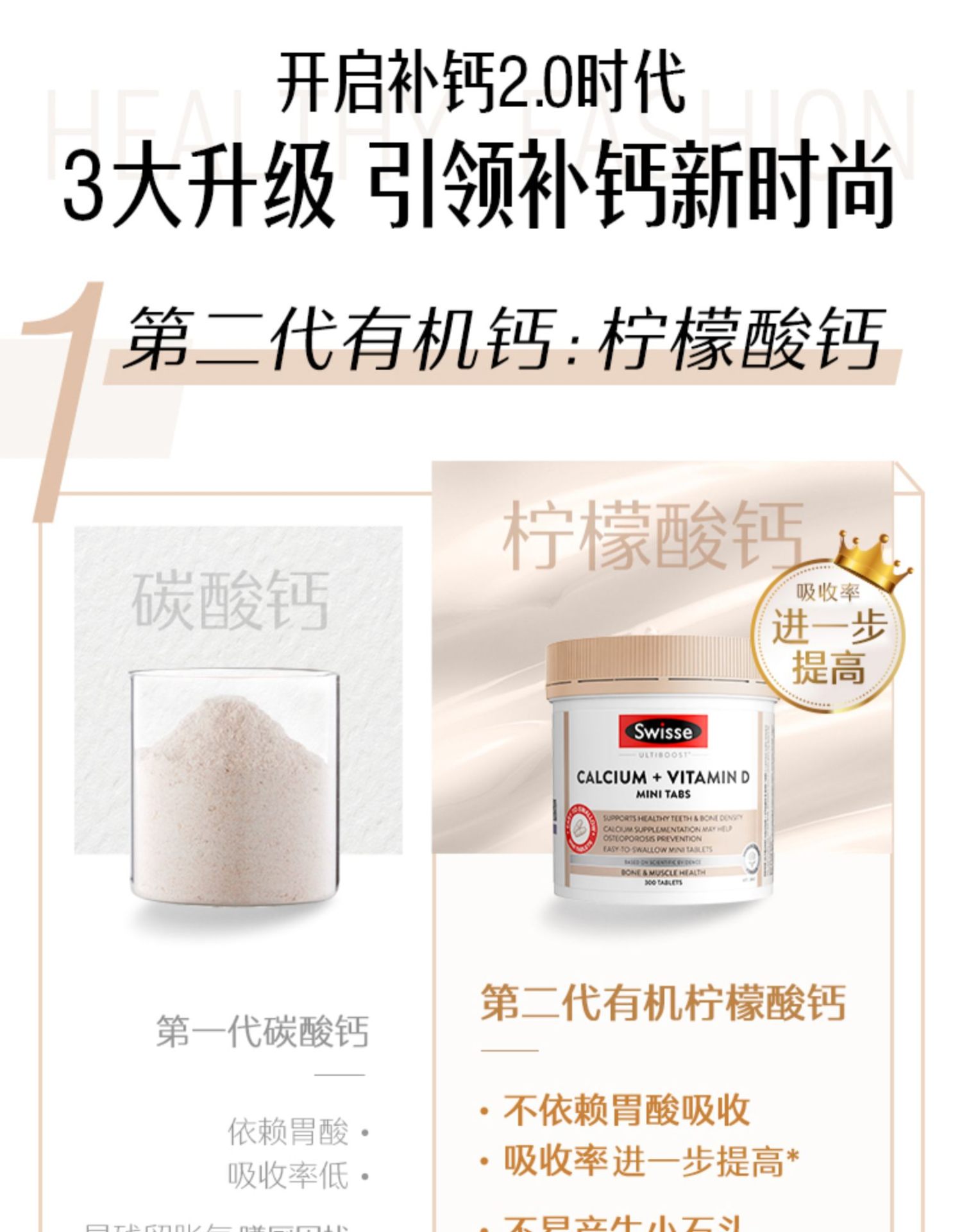 商品Swisse|Swisse斯维诗娘娘钙VD柠檬酸钙孕妇儿童钙片150片成人维生素,价格¥96,第5张图片详细描述