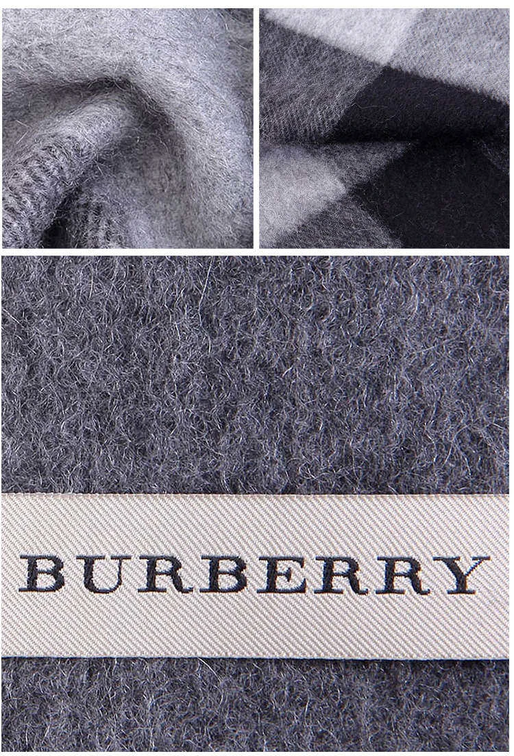 商品[国内直发] Burberry|BURBERRY 灰色女士围巾 3942874,价格¥3917,第4张图片详细描述