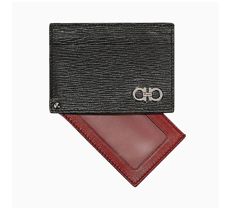 商品Salvatore Ferragamo|SALVATORE FERRAGAMO 菲拉格慕 男士黑色小牛皮短款钱夹 66-A061-685908,价格¥1885,第6张图片详细描述