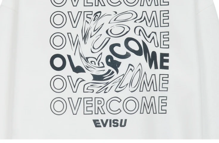 商品Evisu|【享贝家】（国内现货-QD）Evisu 福神 休闲正方字母圆领套头卫衣 男女同款 白色 ET1UTS811OW,价格¥274,第5张图片详细描述