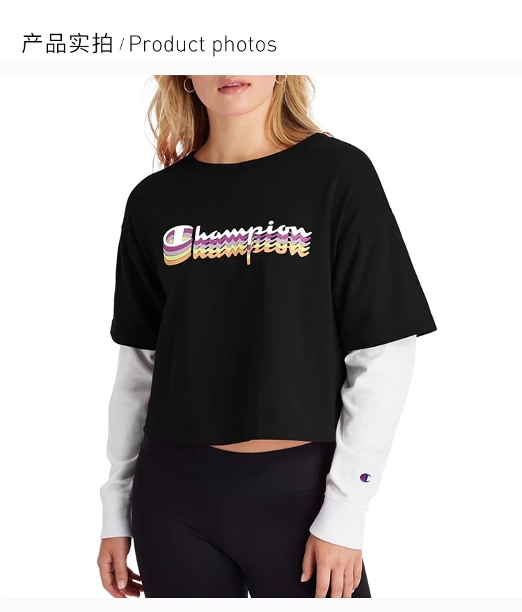 商品CHAMPION|Champion 女士黑色卫衣 W5749G-550781-001,价格¥191,第5张图片详细描述