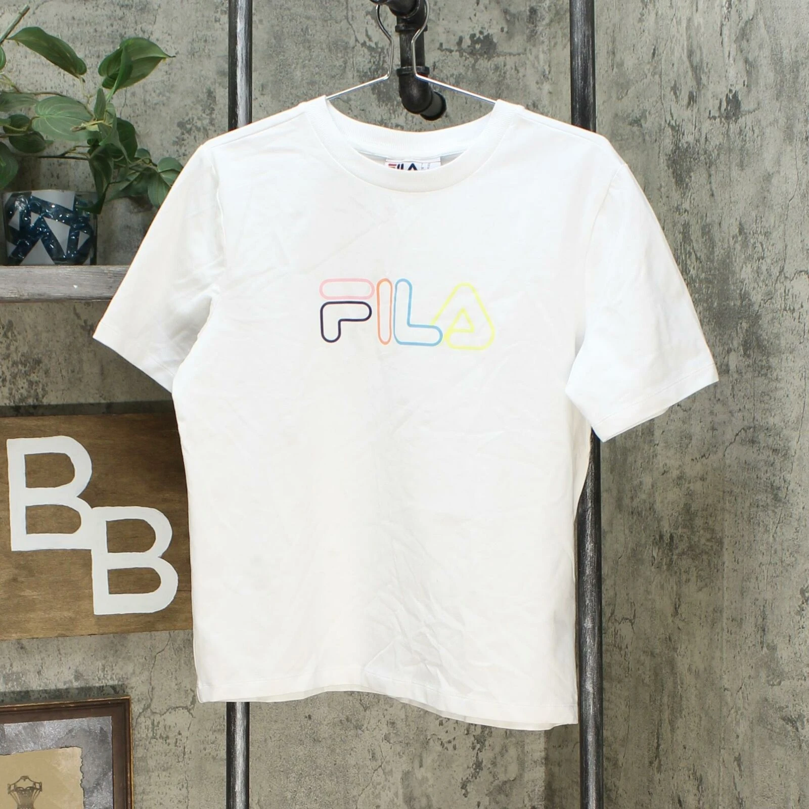 商品[国内直发] Fila|FILA 白色女士T恤 1383812,价格¥104,第1张图片详细描述