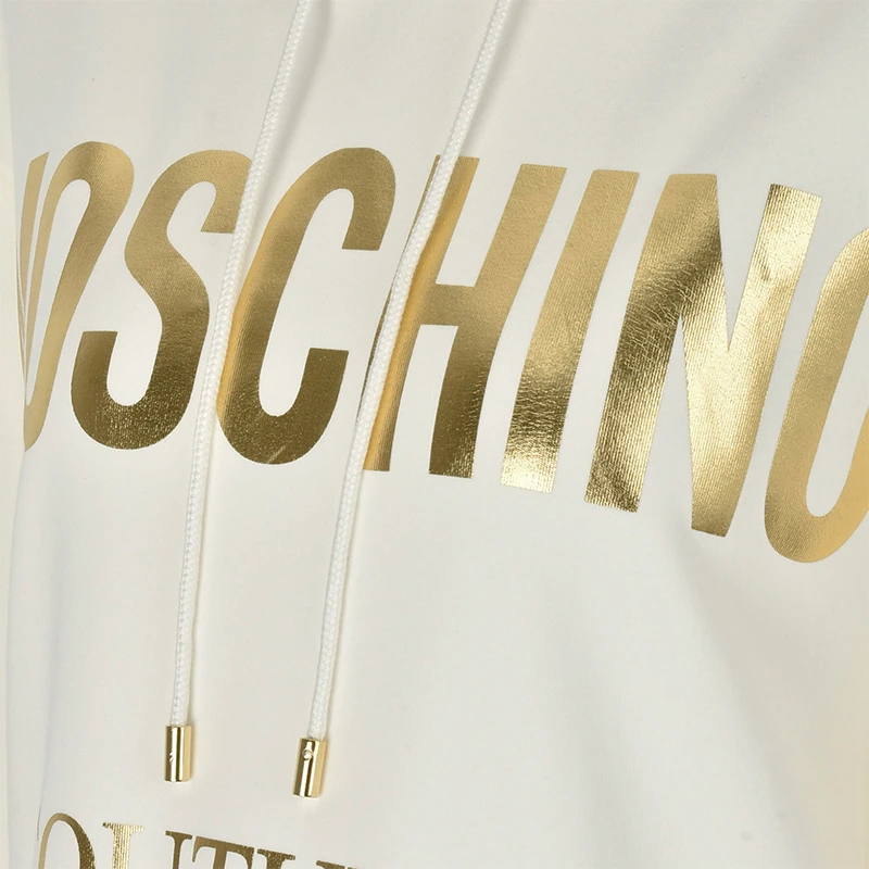 商品Moschino|Moschino 莫斯奇诺 19秋冬 女士棉质LOGO标识时尚休闲运动抽绳连帽卫衣 EJ1718-5526-2002,价格¥2570,第3张图片详细描述