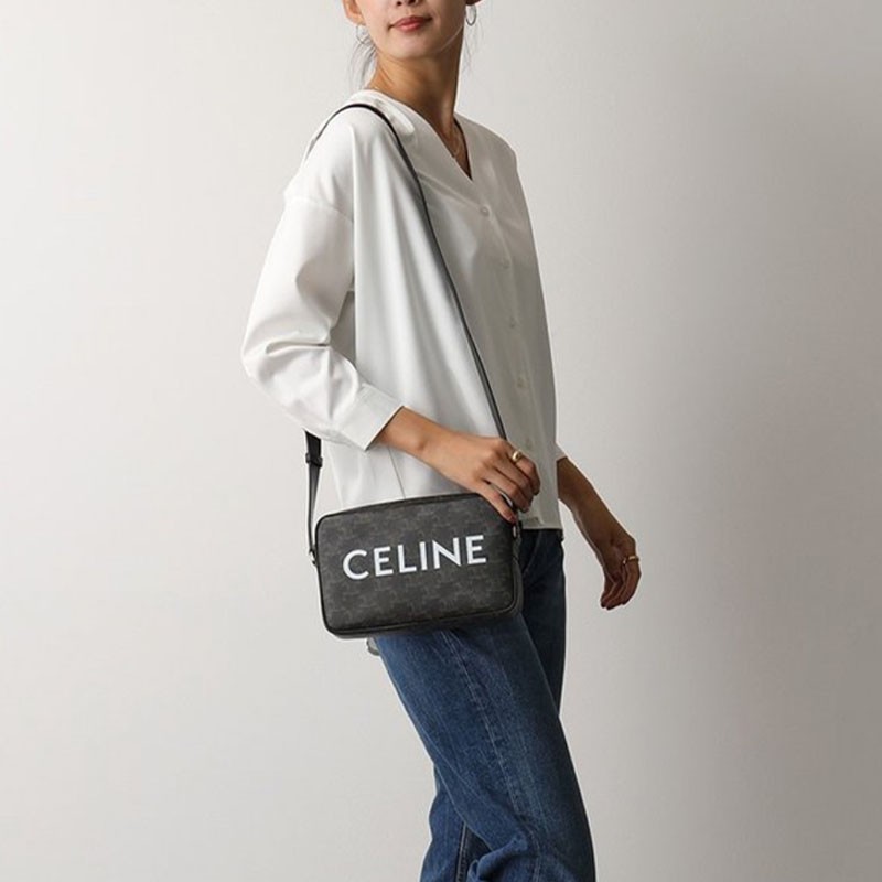 商品Celine|【国内直发合作国检】赛琳celine经典凯旋门印花邮差包男女同款情侣单肩包194502CIM-38NO,价格¥8209,第4张图片详细描述