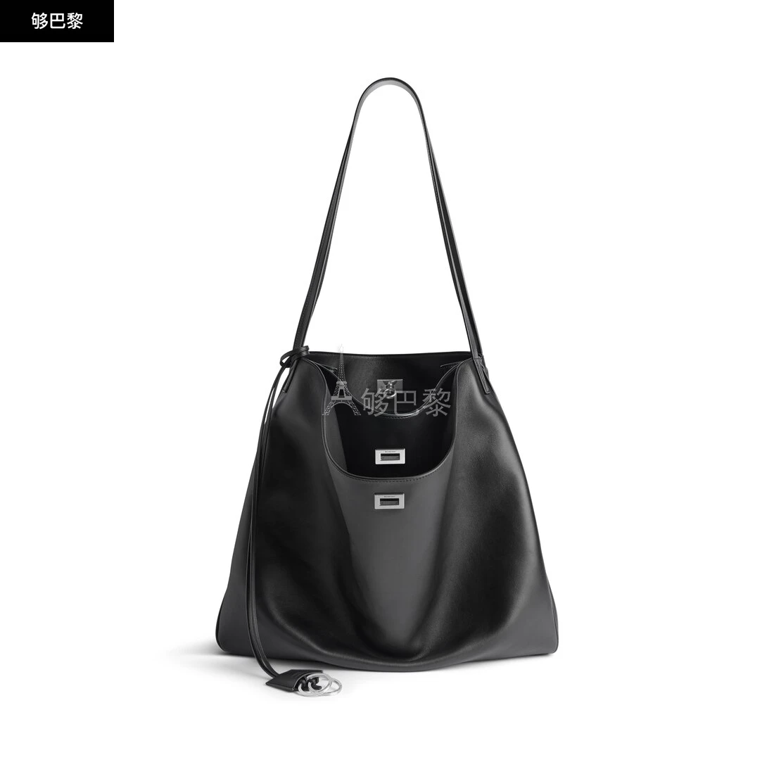 商品Balenciaga|【预售】 巴黎世家 25春夏 男士 单肩包 RODEO竖款托特包 8276642AA4U1000 ,价格¥31208,第2张图片详细描述