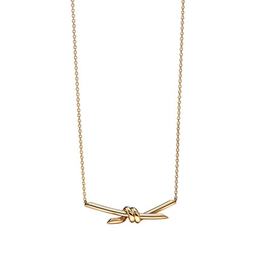 商品Tiffany & Co.|  Tiffany & Co./蒂芙尼 22春夏新款 Knot系列 18K金 黄金色 绳结吊坠项链69544800,价格¥22341,第3张图片详细描述